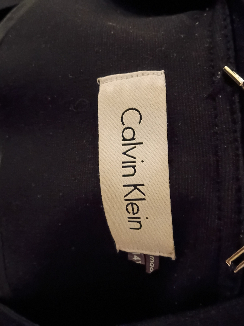 Calvin Klein Black Draped Waterfall Robe - Picture 6 of 7